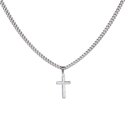 Gift for Son from Dad – Faith Cross Necklace – Christian Son Gift for Graduation, Birthday or Christmas